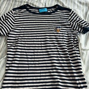 Gucci x Disney Donald Duck Off White/Blue Striped T Shirt